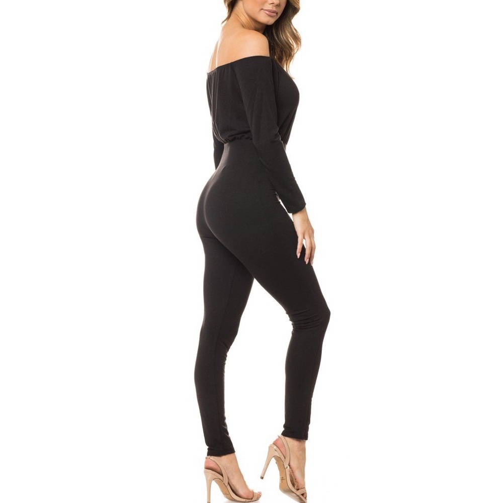 LAST ONE!  Off the Shoulder Jumpsuit - Picture 3 of 8